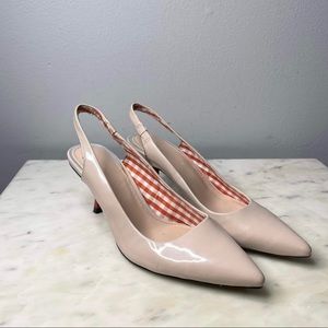 Zara patent leather slingback heels